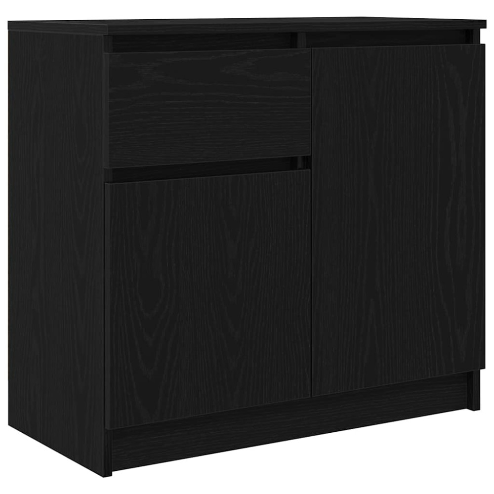 vidaXL Συρταριέρα με Συρτάρια Μαύρη βελανιδιά 71x35x65 εκ. Επεξ. Ξύλο