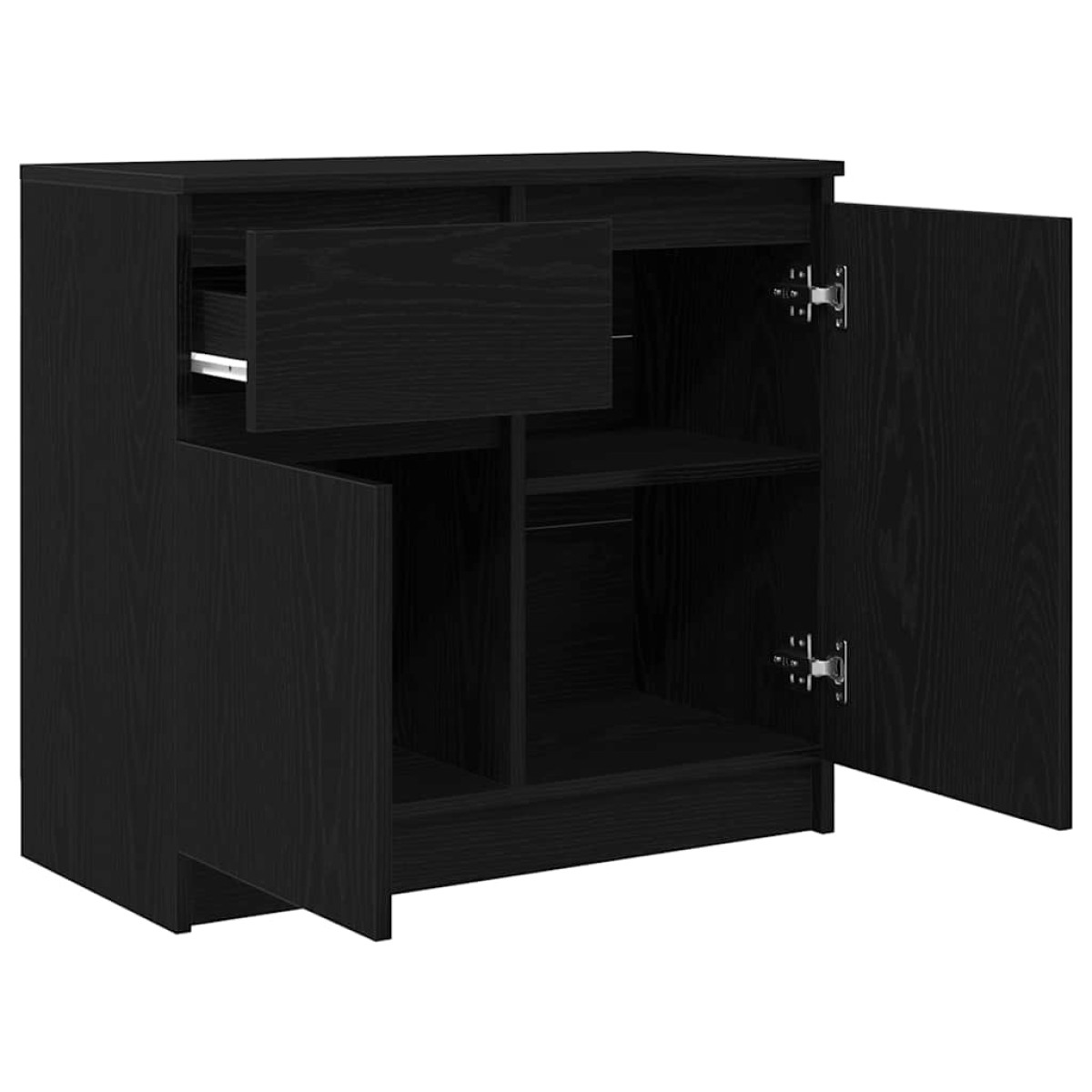 vidaXL Συρταριέρα με Συρτάρια Μαύρη βελανιδιά 71x35x65 εκ. Επεξ. Ξύλο