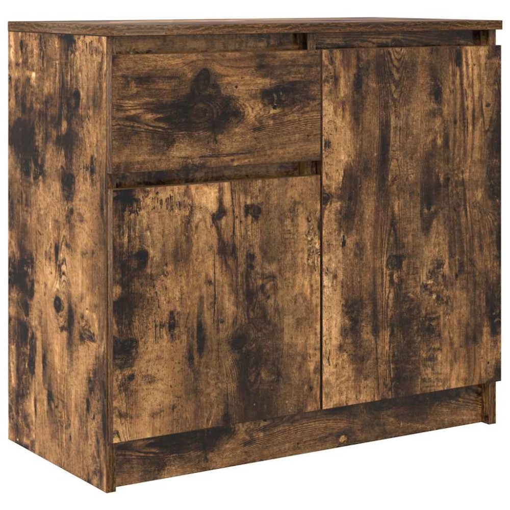 vidaXL Συρταριέρα με Συρτάρια Καπνιστή Δρυς 71x35x65 εκ. Επεξ. Ξύλο