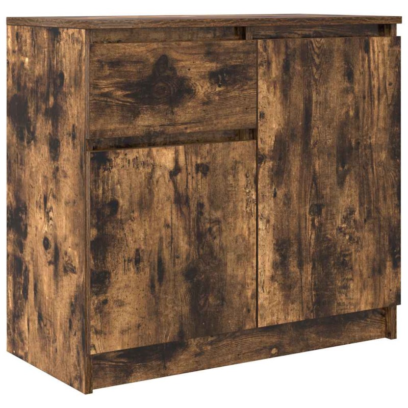 vidaXL Συρταριέρα με Συρτάρια Καπνιστή Δρυς 71x35x65 εκ. Επεξ. Ξύλο