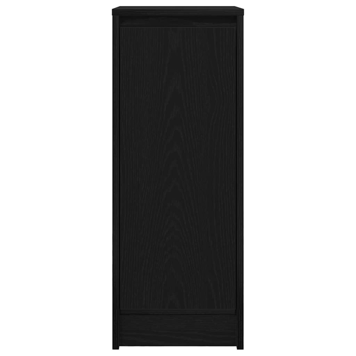 vidaXL Sideboard Μαύρη βελανιδιά 29,5x34x76 cm Κατασκευασμένο ξύλο