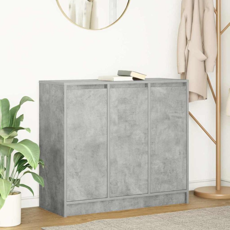 vidaXL Ντουλάπι Γκρι Σκυροδέματος 85x34x76 εκ. Επεξεργασμένο Ξύλο