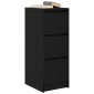 vidaXL Sideboard Μαύρη βελανιδιά 29,5x34x76 cm Κατασκευασμένο ξύλο