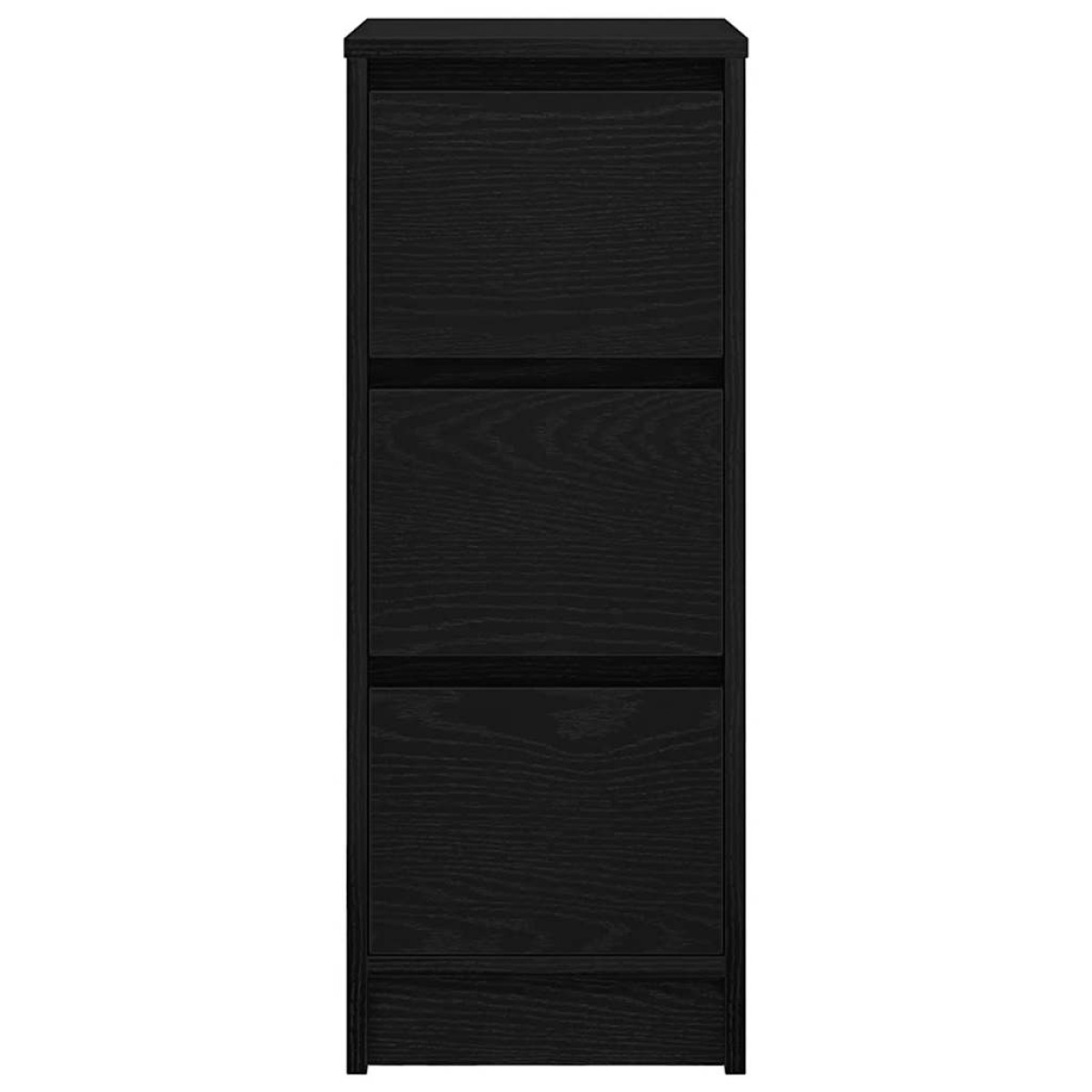 vidaXL Sideboard Μαύρη βελανιδιά 29,5x34x76 cm Κατασκευασμένο ξύλο