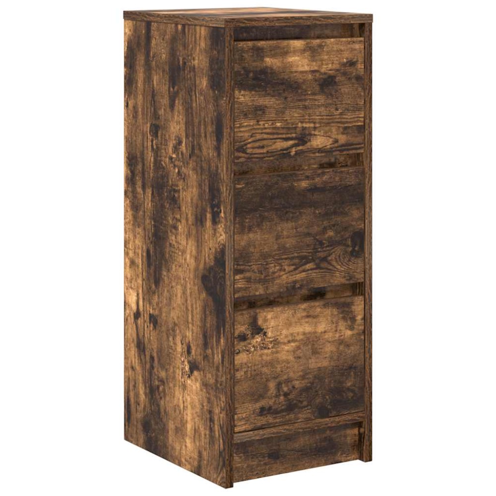 vidaXL Sideboard Καπνιστή δρυς 29,5x34x76 cm Κατασκευασμένο ξύλο