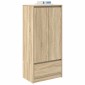 vidaXL Ντουλάπι με συρτάρι 55,5x34x119,5 εκ. Ξύλινο μηχανουργικό ξύλο