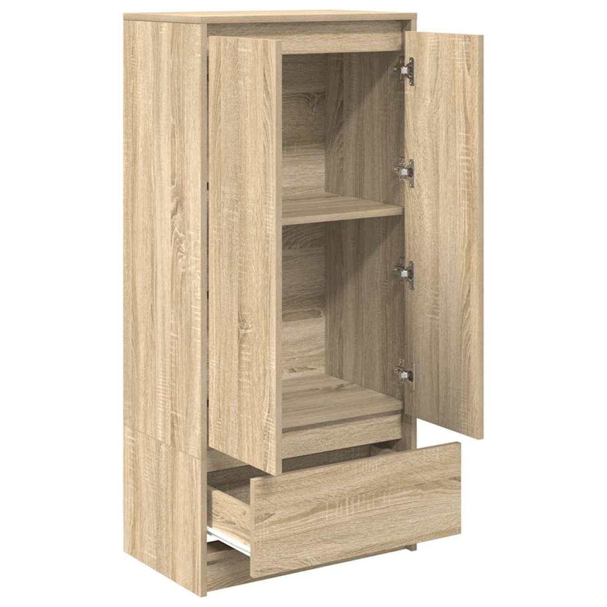 vidaXL Ντουλάπι με συρτάρι 55,5x34x119,5 εκ. Ξύλινο μηχανουργικό ξύλο