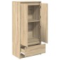 vidaXL Ντουλάπι με συρτάρι 55,5x34x119,5 εκ. Ξύλινο μηχανουργικό ξύλο