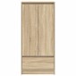 vidaXL Ντουλάπι με συρτάρι 55,5x34x119,5 εκ. Ξύλινο μηχανουργικό ξύλο
