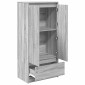 vidaXL Ντουλάπι με συρτάρι 55,5x34x119,5 εκ. Ξύλινο μηχανουργικό ξύλο