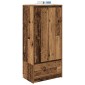 vidaXL Ντουλάπι με συρτάρι 55,5x34x119,5 εκ. Ξύλινο μηχανουργικό ξύλο