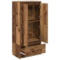 vidaXL Ντουλάπι με συρτάρι 55,5x34x119,5 εκ. Ξύλινο μηχανουργικό ξύλο