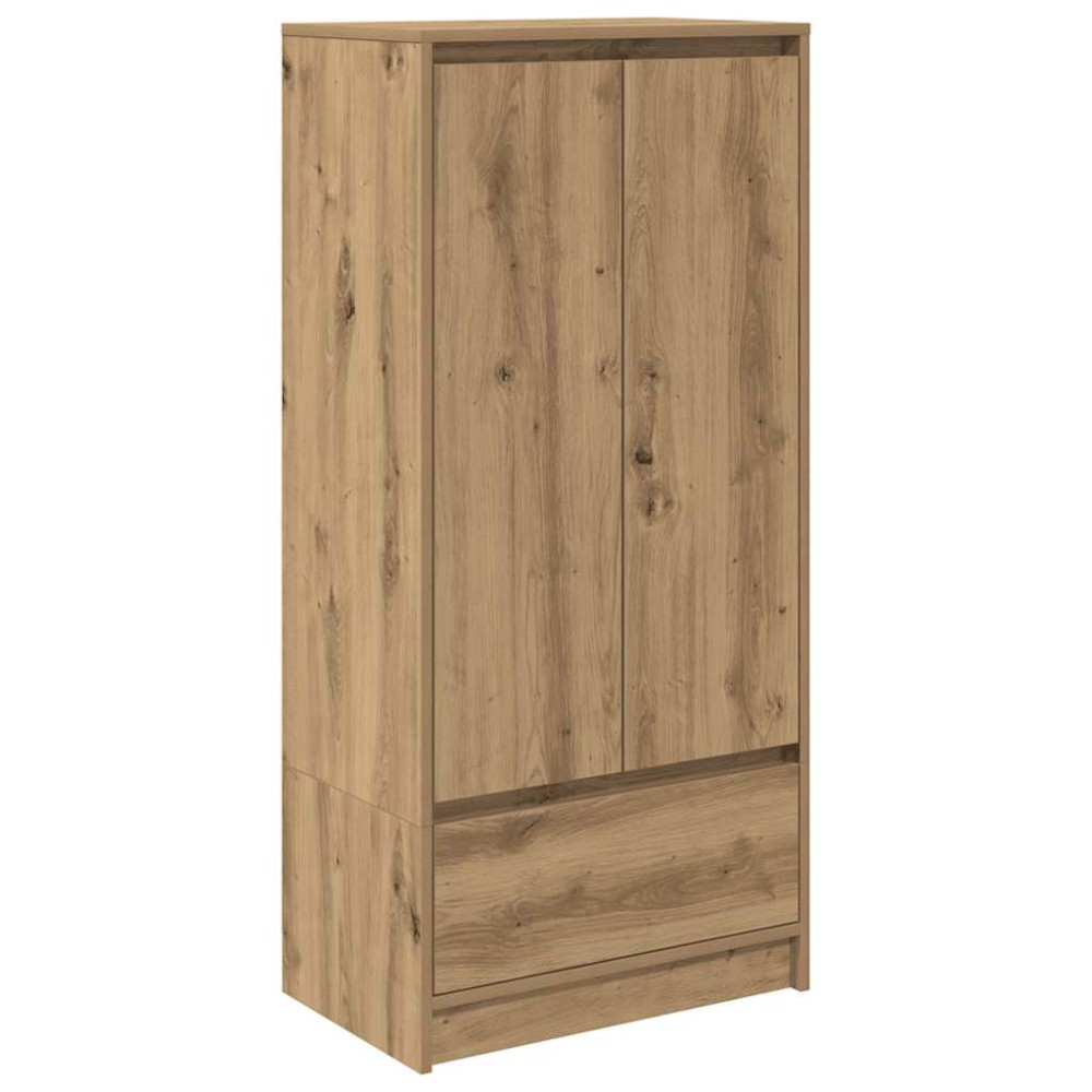vidaXL Ντουλάπι με συρτάρι 55,5x34x119,5 εκ. Ξύλινο μηχανουργικό ξύλο