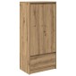 vidaXL Ντουλάπι με συρτάρι 55,5x34x119,5 εκ. Ξύλινο μηχανουργικό ξύλο
