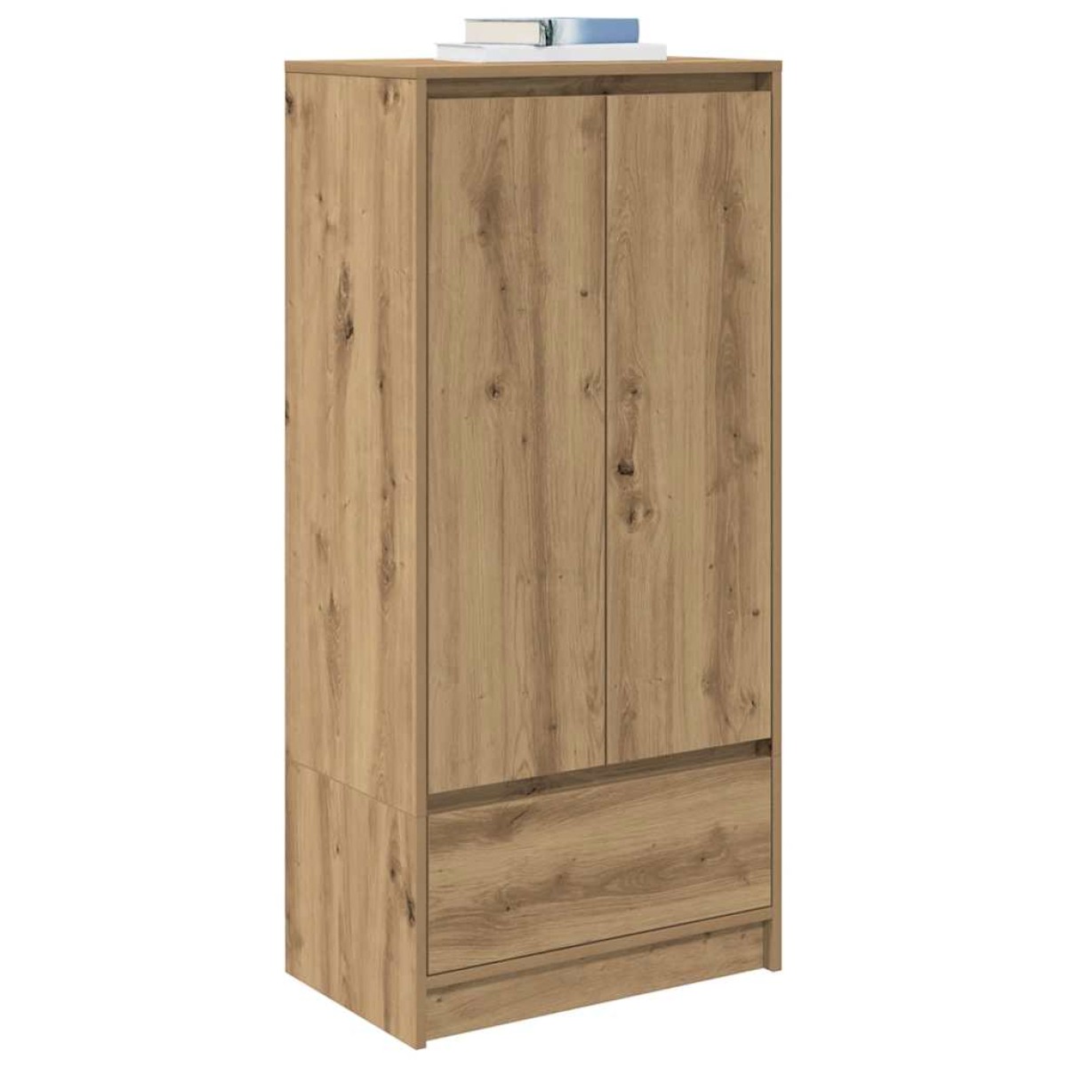 vidaXL Ντουλάπι με συρτάρι 55,5x34x119,5 εκ. Ξύλινο μηχανουργικό ξύλο