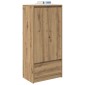 vidaXL Ντουλάπι με συρτάρι 55,5x34x119,5 εκ. Ξύλινο μηχανουργικό ξύλο