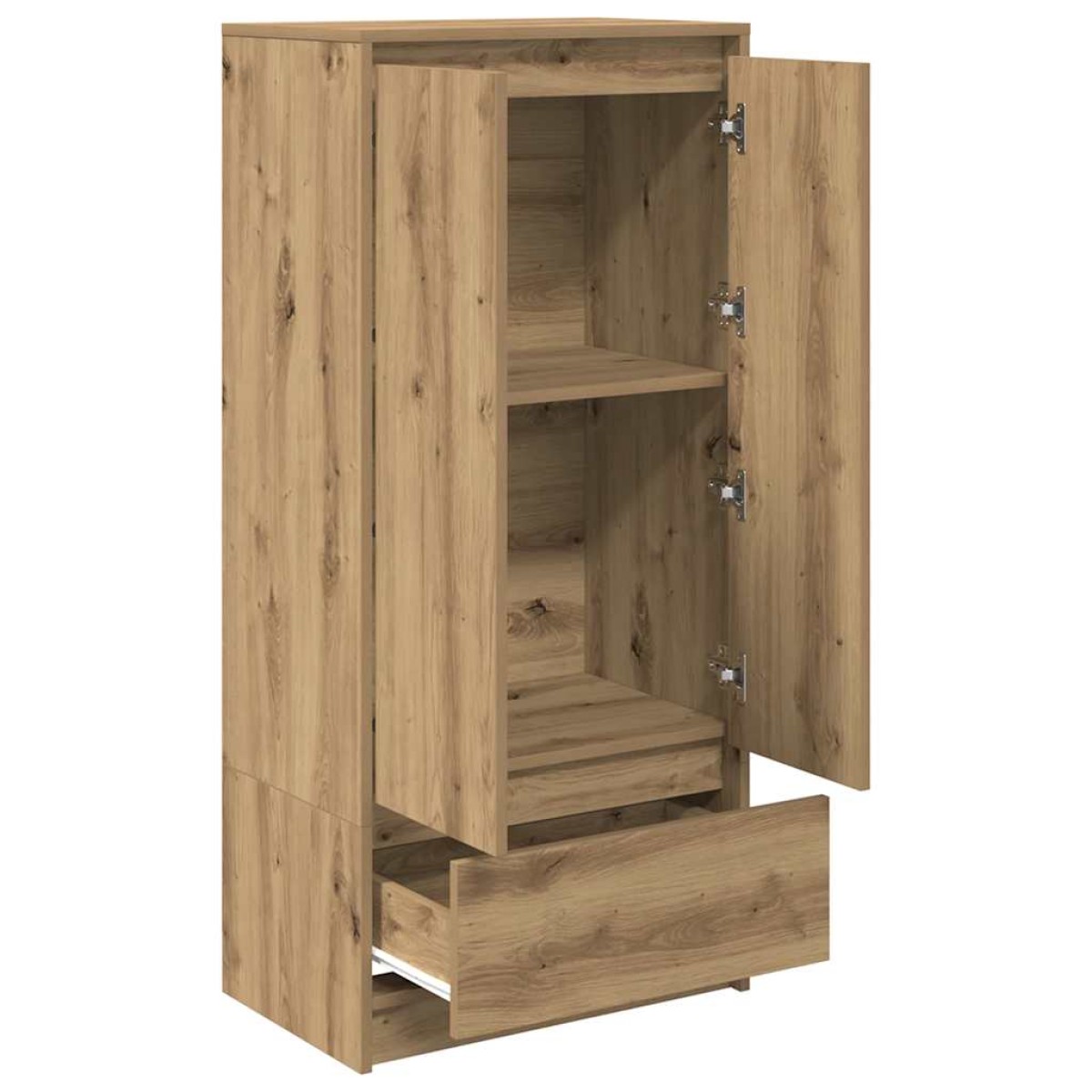 vidaXL Ντουλάπι με συρτάρι 55,5x34x119,5 εκ. Ξύλινο μηχανουργικό ξύλο