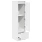 vidaXL Ντουλάπι Λευκό 29,5x34x119,5 εκ. Επεξεργασμένο Ξύλο δρυός
