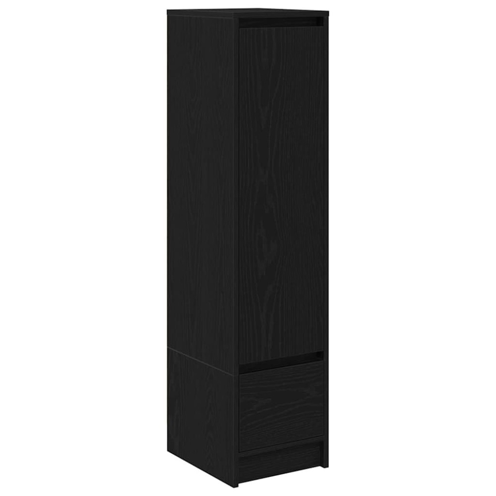vidaXL Ντουλάπι Μαύρη δρυς 29,5x34x119,5 εκ. από Επεξεργασμένο Ξύλο