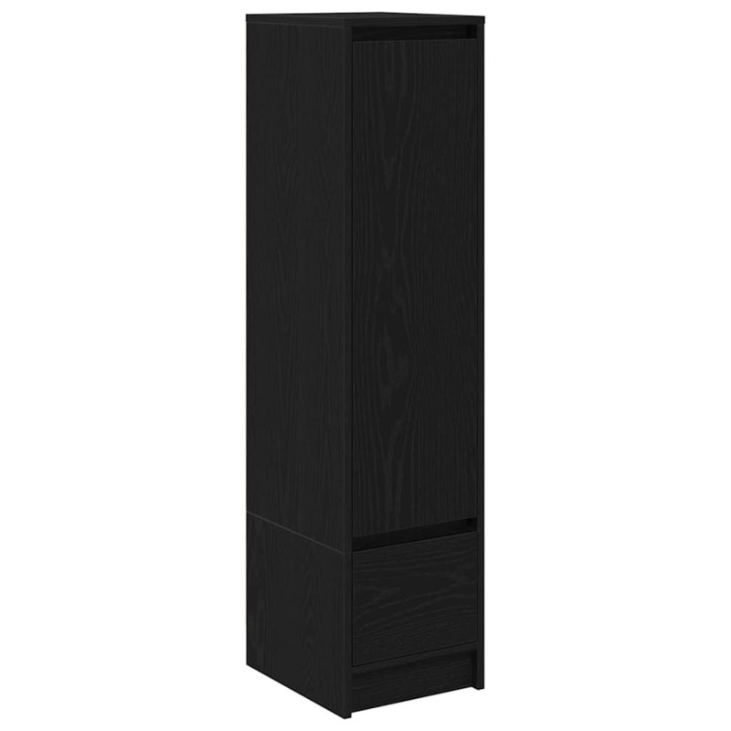 vidaXL Ντουλάπι Μαύρη δρυς 29,5x34x119,5 εκ. από Επεξεργασμένο Ξύλο