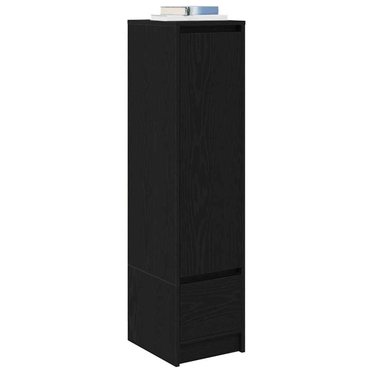 vidaXL Ντουλάπι Μαύρη δρυς 29,5x34x119,5 εκ. από Επεξεργασμένο Ξύλο