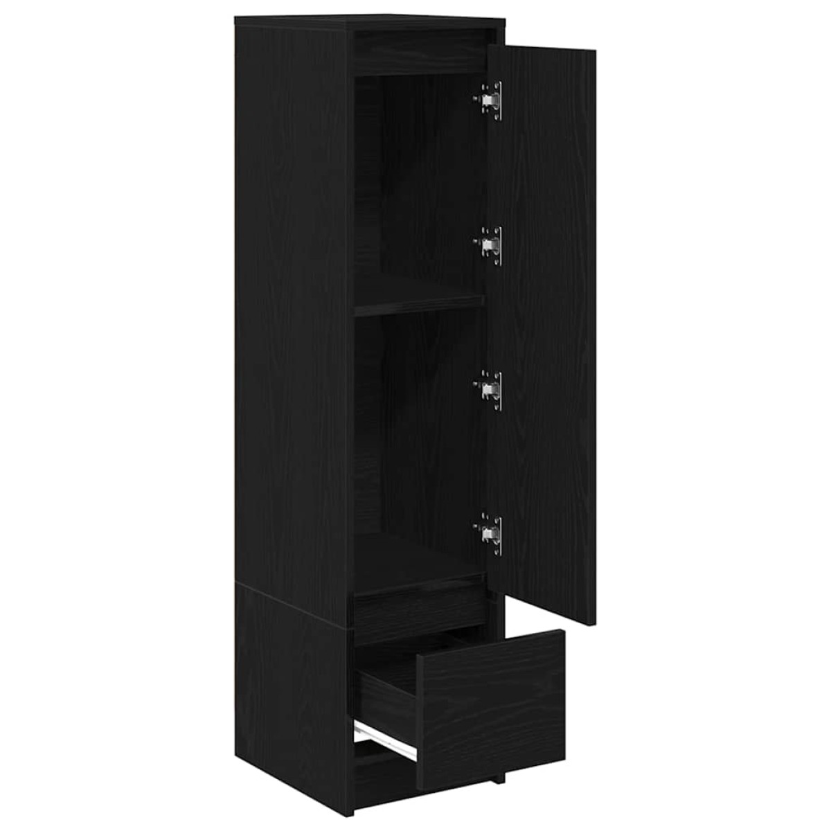 vidaXL Ντουλάπι Μαύρη δρυς 29,5x34x119,5 εκ. από Επεξεργασμένο Ξύλο