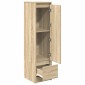 vidaXL Ντουλάπι Sonoma δρυς 29,5x34x119,5 εκ. Επεξεργασμένο Ξύλο