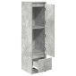 vidaXL Ντουλάπι Γκρι Σκυροδέματος 29,5x34x119,5 εκ. Επεξεργασμένο Ξύλο