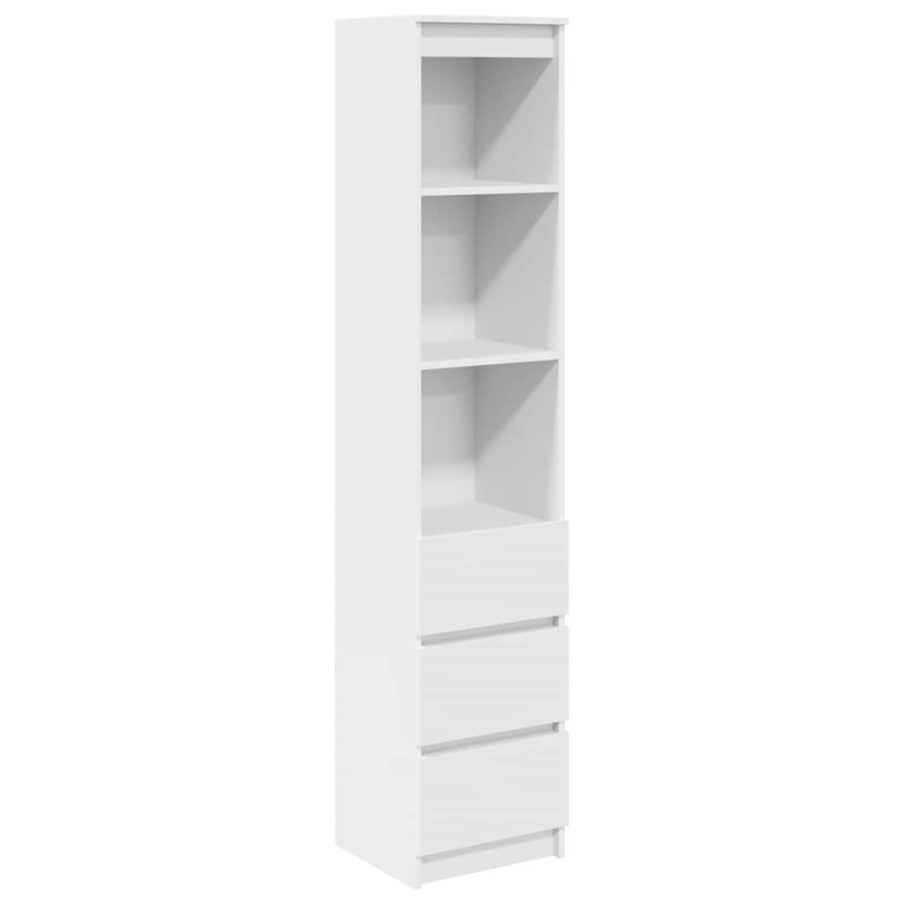 vidaXL Ντουλάπι Λευκό 37,5x35x180 εκ. Επεξεργασμένο Ξύλο