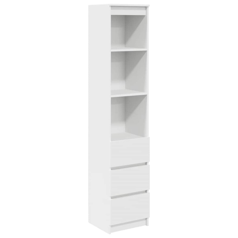 vidaXL Ντουλάπι Λευκό 37,5x35x180 εκ. Επεξεργασμένο Ξύλο