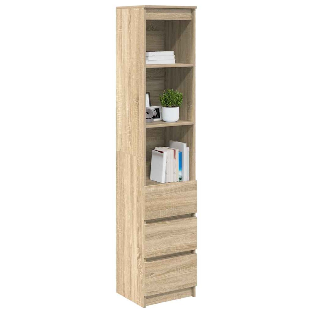 vidaXL Ντουλάπι Sonoma δρυς 37,5x35x180 εκ. Επεξεργασμένο Ξύλο
