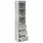 vidaXL Ντουλάπι Γκρι Σκυροδέματος 37,5x35x180 εκ. Επεξεργασμένο Ξύλο