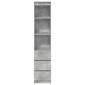 vidaXL Ντουλάπι Γκρι Σκυροδέματος 37,5x35x180 εκ. Επεξεργασμένο Ξύλο