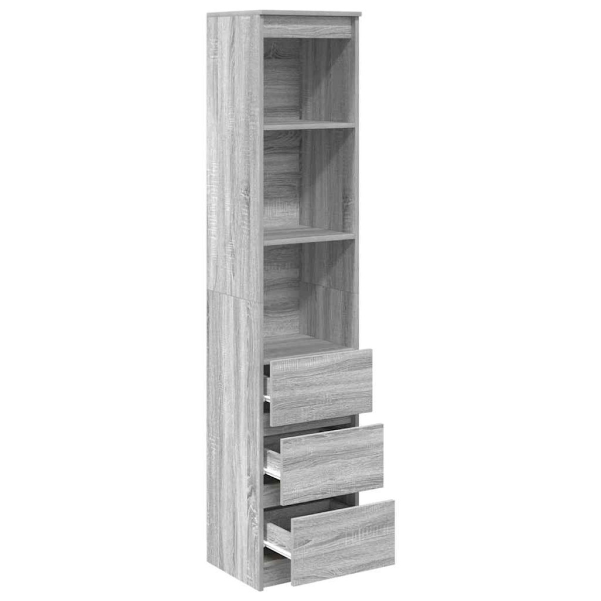 vidaXL Ντουλάπι Γκρι Sonoma 37,5x35x180 εκ. Επεξεργασμένο Ξύλο
