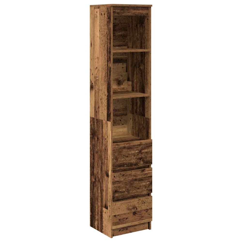 vidaXL Ντουλάπι Όψη Παλαιού Ξύλου 37,5x35x180 εκ. Επεξεργασμένο Ξύλο