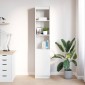 vidaXL Ντουλάπι Λευκό 37,5x35x180 εκ. Επεξεργασμένο Ξύλο