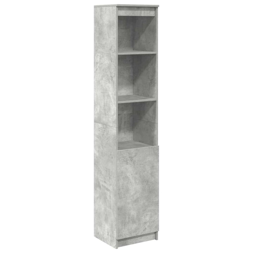 vidaXL Ντουλάπι Γκρι Σκυροδέματος 37,5x35x180 εκ. Επεξεργασμένο Ξύλο