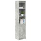 vidaXL Ντουλάπι Γκρι Σκυροδέματος 37,5x35x180 εκ. Επεξεργασμένο Ξύλο
