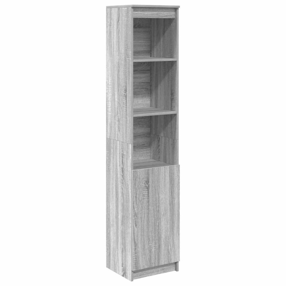 vidaXL Ντουλάπι Γκρι Sonoma 37,5x35x180 εκ. Επεξεργασμένο Ξύλο