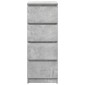 vidaXL Ντουλάπι Γκρι Σκυροδέματος 37,5x35x99 εκ. Επεξεργασμένο Ξύλο