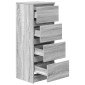 vidaXL Ντουλάπι Γκρι Sonoma 37,5x35x99 εκ. από Επεξεργασμένο Ξύλο