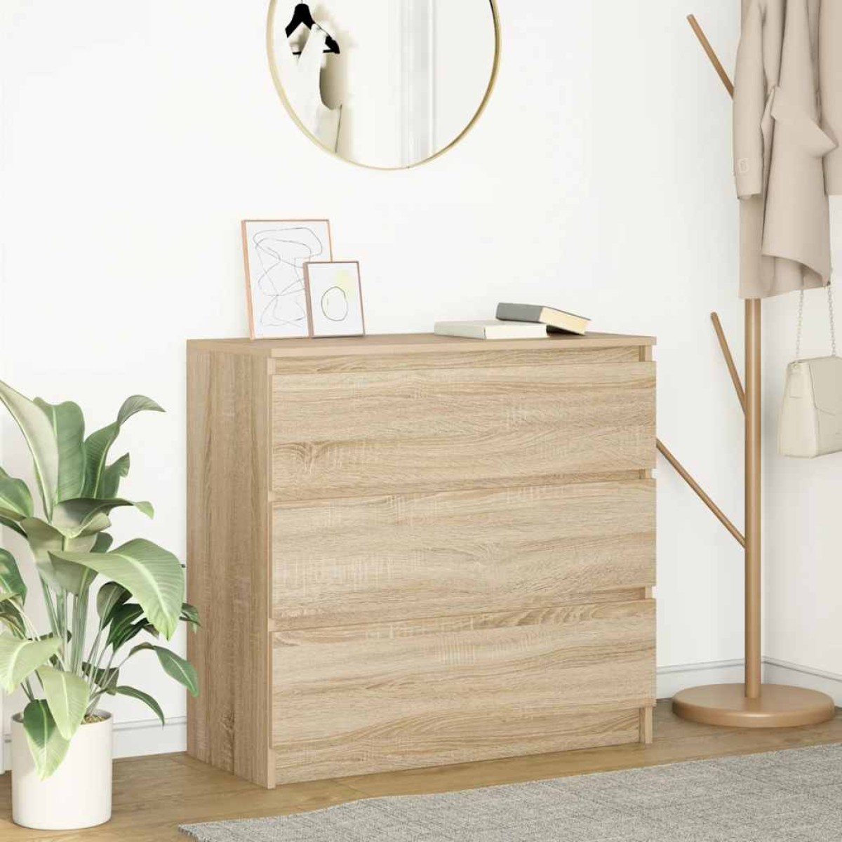 vidaXL Ντουλάπι Sonoma δρυς 80x35x76 εκ. Επεξεργασμένο Ξύλο