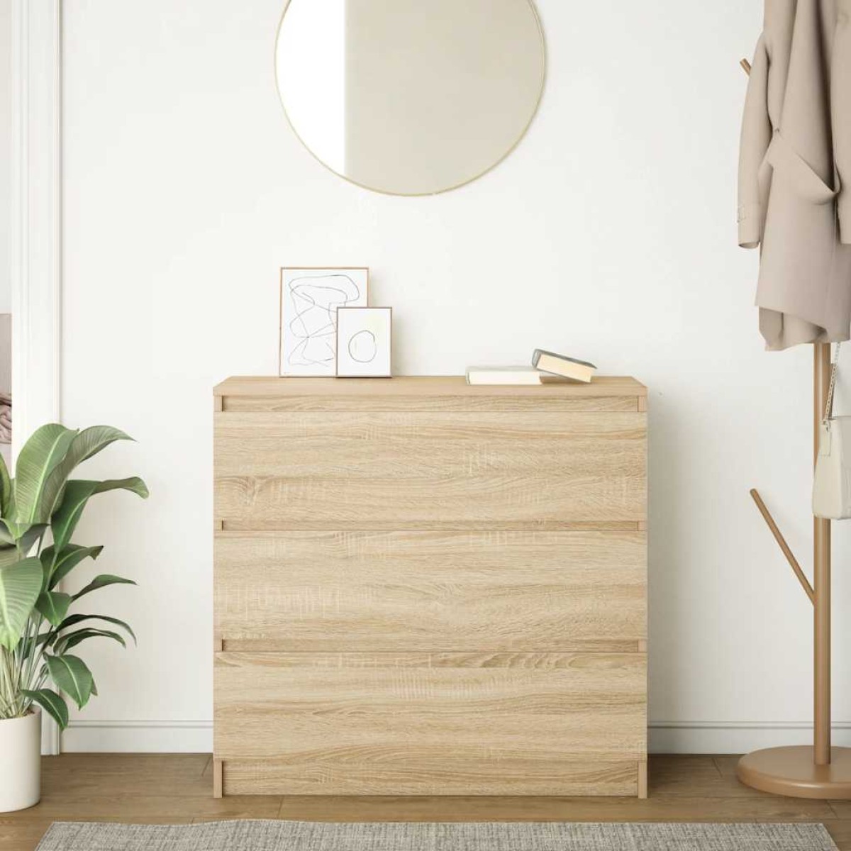 vidaXL Ντουλάπι Sonoma δρυς 80x35x76 εκ. Επεξεργασμένο Ξύλο