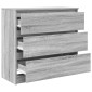 vidaXL Ντουλάπι Γκρι Sonoma 80x35x76 εκ. Επεξεργασμένο Ξύλο