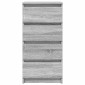 vidaXL Ντουλάπι Γκρι Sonoma 37,5x35x76 εκ. Ξύλινο μηχανουργικό ξύλο