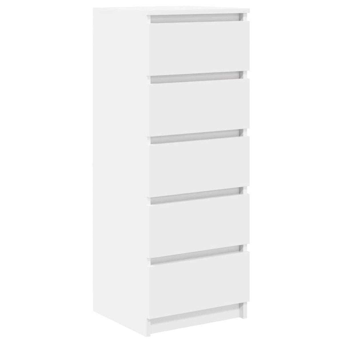 vidaXL Συρταριέρα με Συρτάρια Λευκή 37,5x35x99 εκ. από Επεξ. Ξύλο