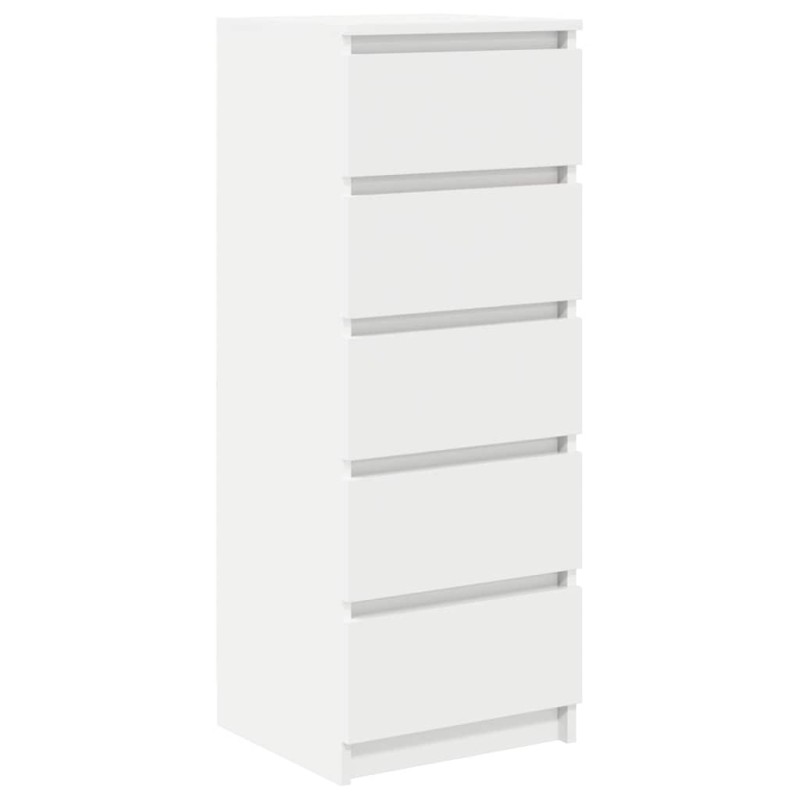 vidaXL Συρταριέρα με Συρτάρια Λευκή 37,5x35x99 εκ. από Επεξ. Ξύλο