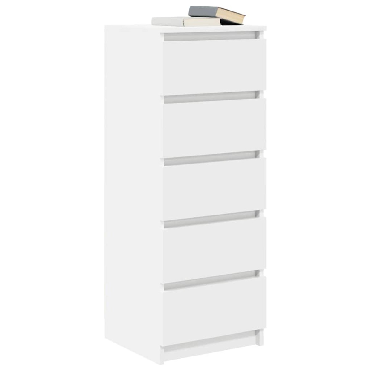 vidaXL Συρταριέρα με Συρτάρια Λευκή 37,5x35x99 εκ. από Επεξ. Ξύλο