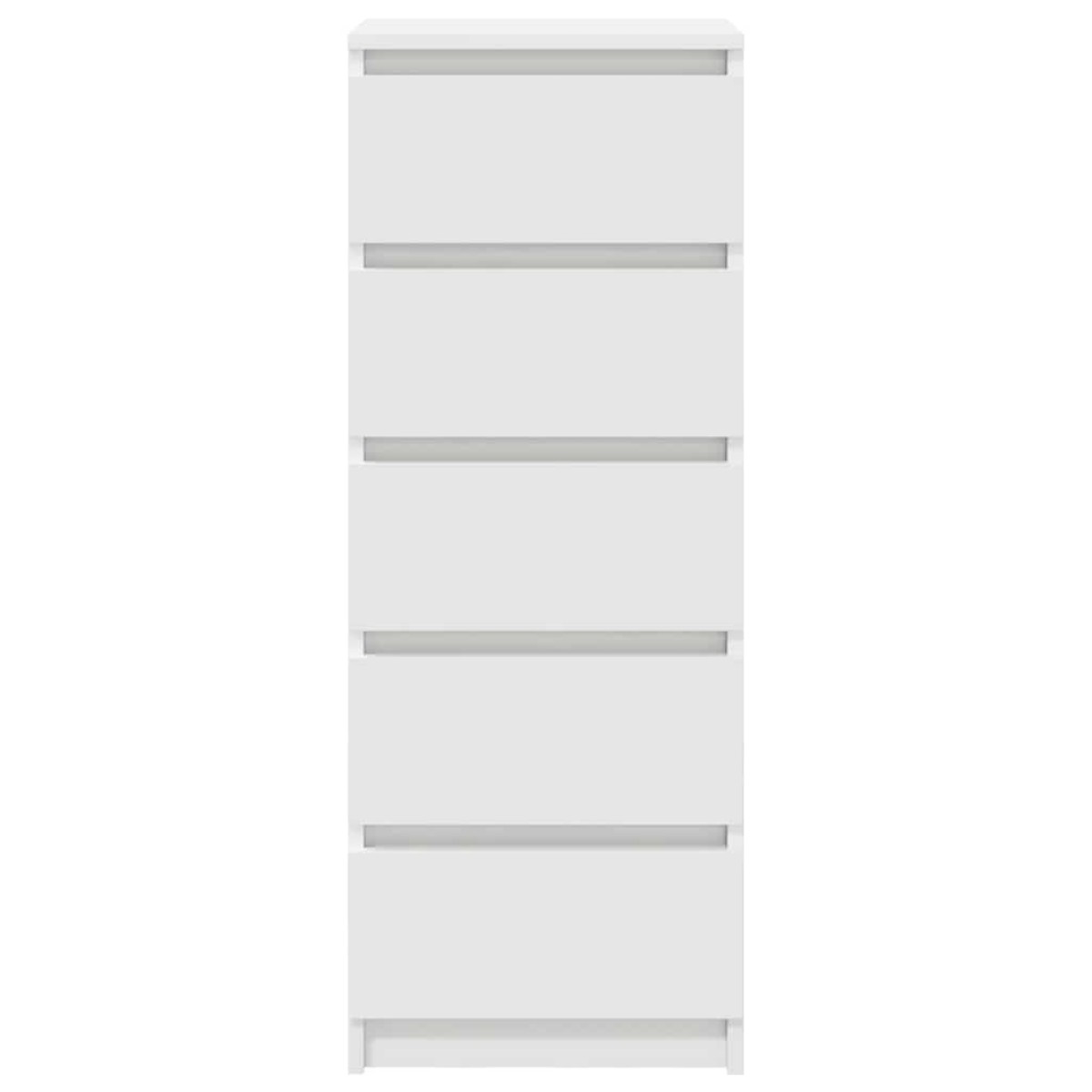 vidaXL Συρταριέρα με Συρτάρια Λευκή 37,5x35x99 εκ. από Επεξ. Ξύλο