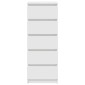 vidaXL Συρταριέρα με Συρτάρια Λευκή 37,5x35x99 εκ. από Επεξ. Ξύλο